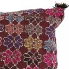 Coussin vintage tissé à la main- coussin en laine vierge coloré avec pompoms