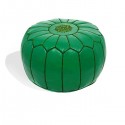 Moroccan Green leather pouffe Moroccan design_ Pouf Leather Ottoman Poof Pouffe pouffes hassock Footstool Beanbag leather pillow