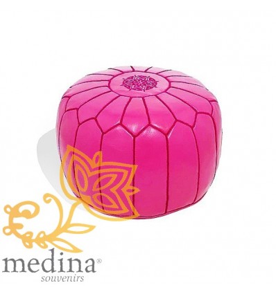Moroccan Pink leather pouffe Moroccan design_ Pouf Leather Ottoman Poof Pouffe pouffes hassock Footstool Beanbag leather pillow
