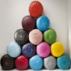MoroccanTurquoise leather pouffe Moroccan design_ Pouf Leather Ottoman Poof Pouffes hassock Footstool Beanbag leather pillow