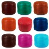Moroccan Round moroccan pouffe in orange_ Pouf Leather Ottoman Poof Pouffe pouffes hassock Footstool Beanbag leather pillow