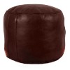 Moroccan Chocolate moroccan round pouffe_ Pouf Leather Ottoman Poof Pouffe pouffes hassock Footstool Beanbag leather pillow