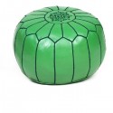 Moroccan Light blue leather pouffe Moroccan design_ Pouf Leather Ottoman Poof pouffes hassock Footstool Beanbag leather pillow