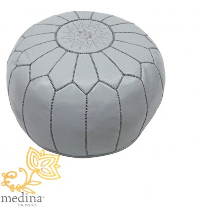 Moroccan Light blue leather pouffe Moroccan design_ Pouf Leather Ottoman Poof pouffes hassock Footstool Beanbag leather pillow