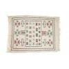 Tapis vintage fait main_ tapis berbere aux motifs ethniques orange